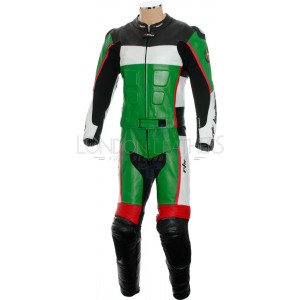 RTX GP Tech Green Racing Leather Motorcycle Suit